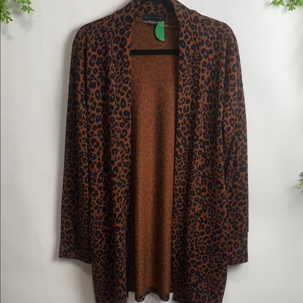 Sanctuary Brown and Black Leopard Cardigan